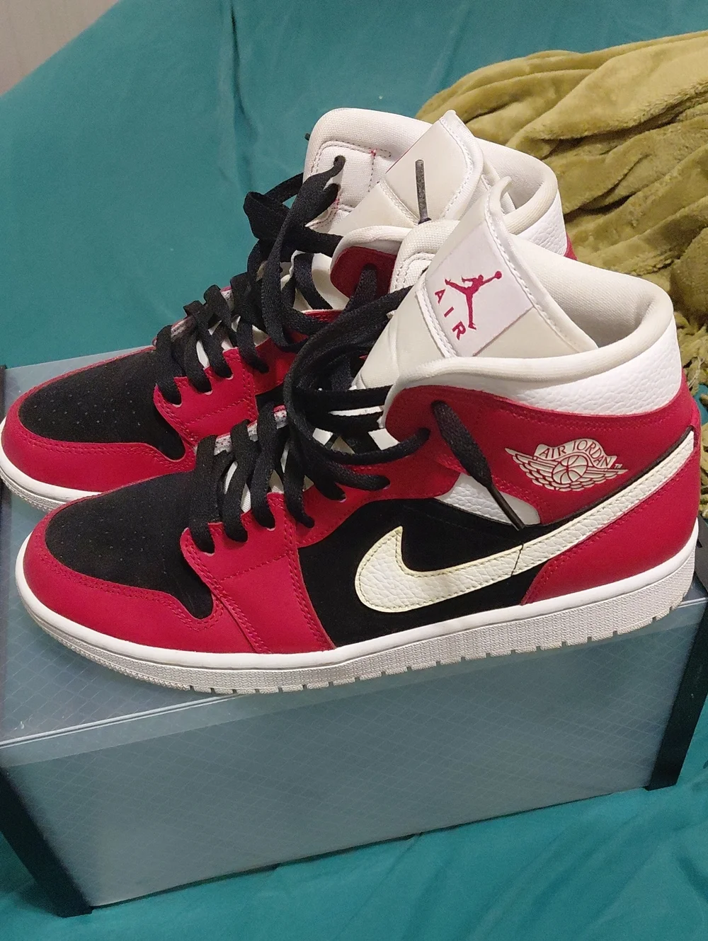 Jordan Women’s Sneakers in Red, Black & White